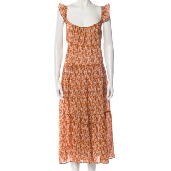 XiRENA Terracotta Floral Midi Dress - Picture 1 of 4
